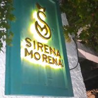 Restaurant sign at Sirena Morena in Cancun