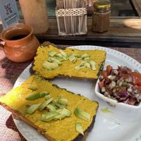 Los molletes no los recomiendo, el queso no sabe rico  at Sirena Morena in Cancun
