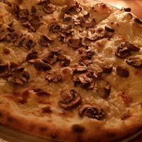 Fungi vegan pizza at Pizzeria Barbarella  in Vancouver
