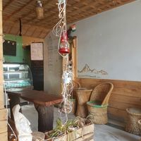 Inside the café  at Grasswood Cafe in Udaipur