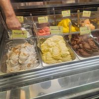 Clearly marked vegan options at Manna Gelats in Barcelona