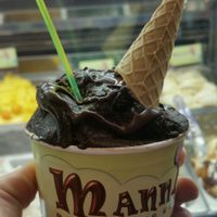 Chocolate gelato  at Manna Gelats in Barcelona