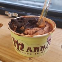 Dark chocolate and chocolate orange at Manna Gelats in Barcelona