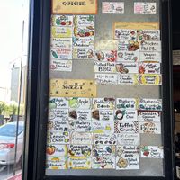 Menu board  at Dangerously Delicious Pies - O'Donnell St in Baltimore