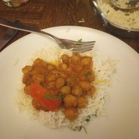Chana masala and rice at Maharadscha in Berlin