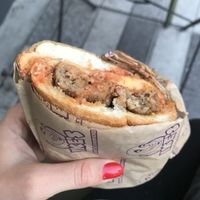  V meatball sub on French bread   at Ike's in Berkeley