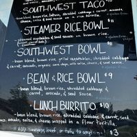 Menu showing Vegan Taco  at Soul Picnic - Food Truck in Sandpoint