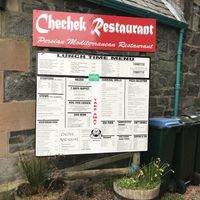 Menu at Chechecks  in Aberfeldy