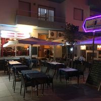 Outside at night  at Bollywood Indian Restaurant in Armacao De Pera
