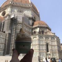Banana gelato by the duomo  at Edoardo - Piazza del Duomo in Florence