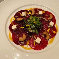 Beet carpaccio  at Hawa - Tambo del Inka in Urubamba