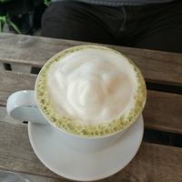 Matcha Chai Latte with soy milk at Taste in Luebeck