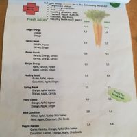 Fresh juices at Taste in Luebeck