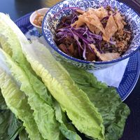 Lettuce wraps with vegan ribs at Langosta Lounge in Asbury Park