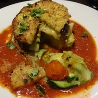 The began Eggplant Parmesan  at Harvest Seasonal Grill & Wine Bar in Moorestown