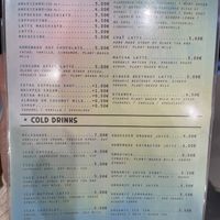 English menu at Cloud Cakes - Mandar in Paris