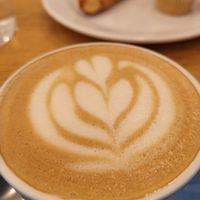 Cappuccino with plain croissant and mini muffin at Cloud Cakes - Mandar in Paris