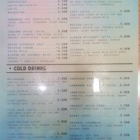 Drinks menu at Cloud Cakes - Mandar in Paris