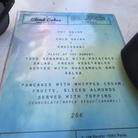 Brunch menu September 2023 at Cloud Cakes - Mandar in Paris