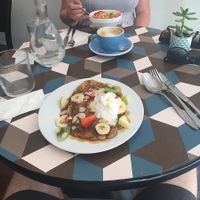 Pancakes with fruit.  at Cloud Cakes - Mandar in Paris