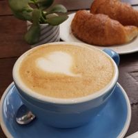Cafe latte and croissants at Cloud Cakes - Mandar in Paris
