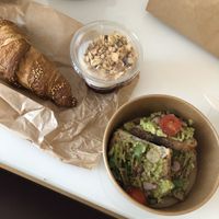 Avocado toast , yogurt parfait, croissants  at Cloud Cakes - Mandar in Paris