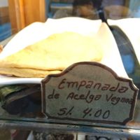 Vegan empanadas at El Eden in Urubamba