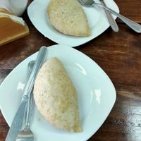 2 vegan empanadas, 10 soles both at El Eden in Urubamba