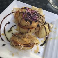 Potatoe and vegan cheese  at True To Life in Orihuela Costa