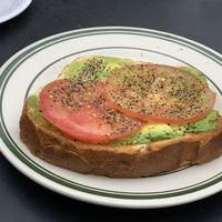 Tomato avo toast  at Lucky Llama Coffee House in Carpinteria