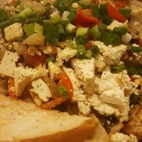 tofu scramble (vegan)  at Hunter Gatherer Vegetarian Diner in Regina