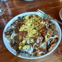 Vegan poutine heaven at Hunter Gatherer Vegetarian Diner in Regina