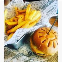 The “original” and a side of fries ... (the fries were the one!)  at Bareburger in Washington
