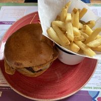 Beyond cheese burger with extra hash browns  at Estero Lounge in Monmouth