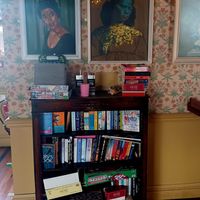 Books and games at Estero Lounge in Monmouth