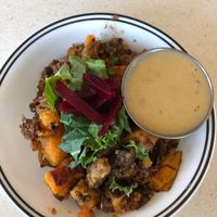 The Powerhash with a side of gravy  at The Breakfast Club in Lawrence