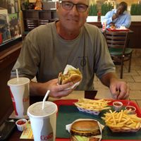 Enjoying our Hawaiian and Burger Meal combos! at VegeWay in Las Vegas