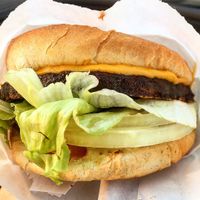 Classic single burger at VegeWay in Las Vegas