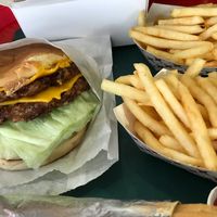 Double cheese burger at VegeWay in Las Vegas