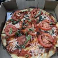 Vegan Margherita pizzaa  at Bend Pizza Kitchen in Bend