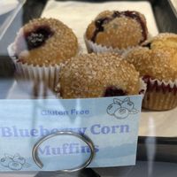 Blueberry corn muffins  at Out of the Bubble Bakery in Springfield