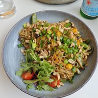 Yakisoba coconut curry noodles at Tokumaru  in Tallinn
