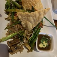 Vegan teriyaki  at Tree House in Aguas Calientes