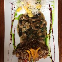 Salty vegetables with salad at Tree House in Aguas Calientes