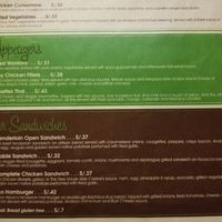 Appetizers and sandwiches at Tree House in Aguas Calientes