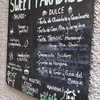 Menu at Sweet Paradise in Tenerife
