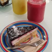 Cheesecake con base di torta al limone e topping di mirtilli at Sweet Paradise in Tenerife