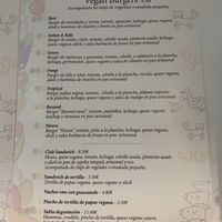 The savoury menu at Sweet Paradise in Tenerife