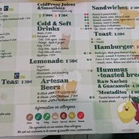menu  at Sweet Paradise in Tenerife