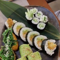 Vegan sushi menu at Dom Sushi in Gdansk